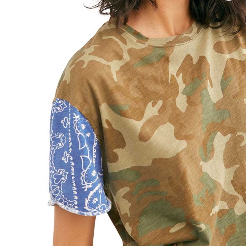Free People clarity tee - army